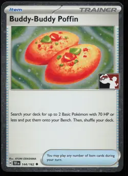 Pokemon Buddy-Buddy Poffin 144/162 Prize Pack Series Cards Cosmo Holo Pack Fresh - Image 1