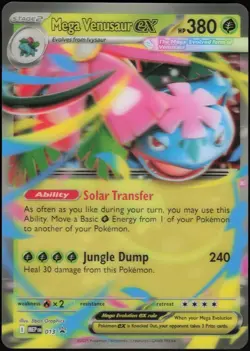 Pokemon TCG - Mega Venusaur ex MEP 013 - Black Star Promo JUMBO LENTICULAR CARD - Image 2