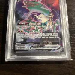 2022 POKEMON SWORD & SHIELD SILVER TEMPEST #TG20 FULL ART/RAYQUAZA VMAX PSA 10 - Image 4