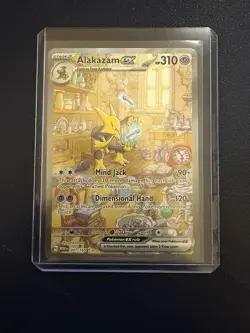 ALAKAZAM EX 201/165 SPECIAL ILLUSTRATION RARE 151 POKEMON LIGHTLY PLAYED - Image 1
