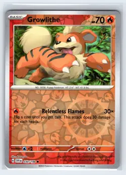 Growlithe 030/198 Common Scarlet & Violet Pokemon Reverse Holo Near Mint - Image 1