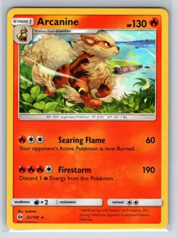 Arcanine 22/149 Holo Holo Rare SM Base Set Pokemon Holo Near Mint - Image 1