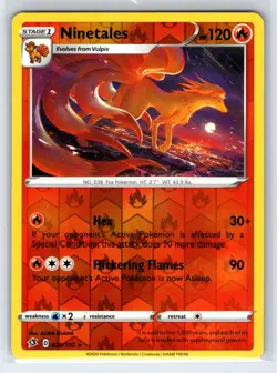 Ninetales 025/192 Rare Rebel Clash Pokemon Reverse Holo Near Mint - Image 1