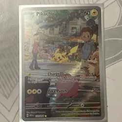 Pikachu 173/165 Scarlet & Violet 151 Illustration Rare Full Art Pokemon NM - Image 1