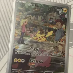 Pikachu 173/165 Scarlet & Violet 151 Illustration Rare Full Art Pokemon NM - Image 2