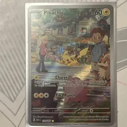 Pikachu 173/165 Scarlet & Violet 151 Illustration Rare Full Art Pokemon NM - Image 4