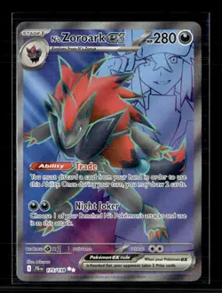 Pokemon 2025 Journey Together N'S Zoroark EX SAR #175/159 - Image 1