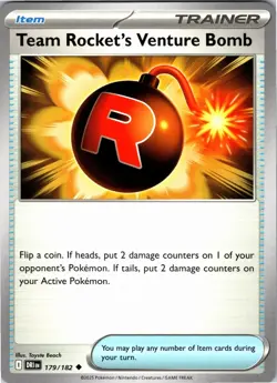 Team Rocket's Venture Bomb 179/182 Uncommon Destined Rivals Pokemon NM - Image 1