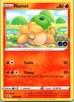 Numel Common Pokemon GO 013/078 NM - Image 1