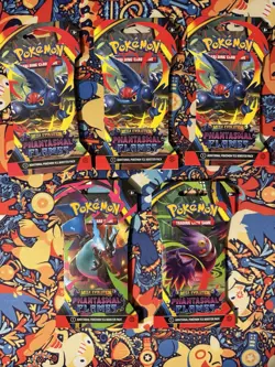 Pokemon Mega Evolution Phantasmal Flames Sleeved Booster Pack Lot of 5 Sealed - Image 1