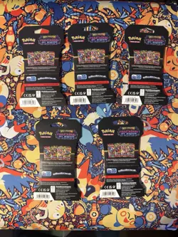 Pokemon Mega Evolution Phantasmal Flames Sleeved Booster Pack Lot of 5 Sealed - Image 2