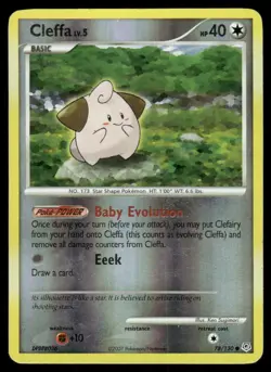 2007 Pokemon Cleffa Common Diamond & Pearl 78/130 Reverse Holo DMG - Image 1
