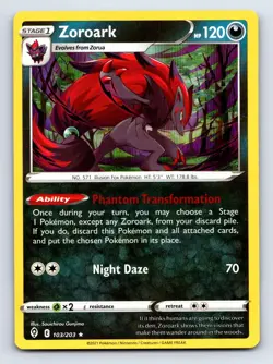 Zoroark 103/203 Holo Rare Evolving Skies Pokemon Holo Lightly Played - Image 1