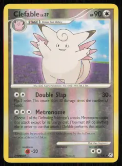 Clefable 22/130 Rare Diamond & Pearl Pokemon Reverse Holo Lightly Played - Image 1