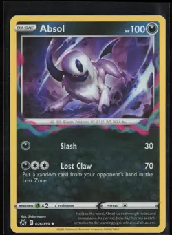 Absol 076/159 NM Crown Zenith Rare Holo Pokemon - Image 1