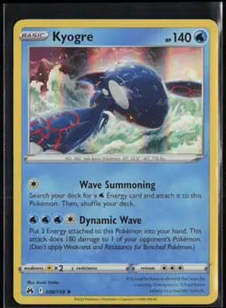 Kyogre 036/159 NM Crown Zenith Rare Holo Pokemon - Image 1
