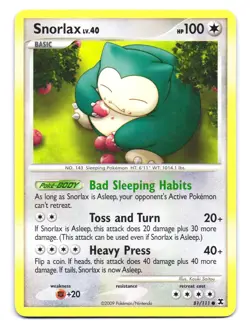 Snorlax 81/111 Common Rising Rivals Pokemon LP - Image 1
