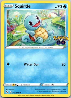 Squirtle Common Pokemon GO 015/078 NM - Image 1