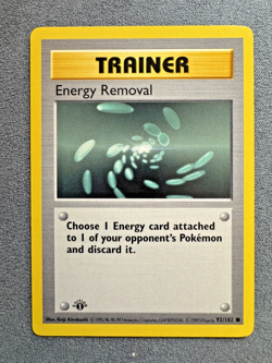Energy Removal Trainer [1st Edition Shadowless] Base Set #92/102 1999 Pokemon - Image 1