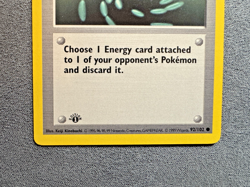 Energy Removal Trainer [1st Edition Shadowless] Base Set #92/102 1999 Pokemon - Image 3