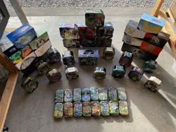 Lot Of 49 Pokemon Empty Tins/Boxes From Trading Cards - Image 3