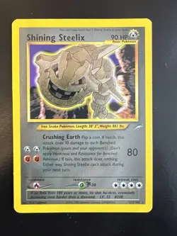 Pokemon Shining Steelix Neo Destiny 112/105 Secret Rare Holo 90 HP Card - Image 2