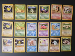 Pokemon Neo Genesis GERMAN Card Lot Vintage WOTC Pikachu Mareep LP-DMG 18 Cards - Image 1