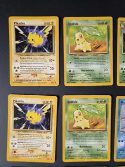Pokemon Neo Genesis GERMAN Card Lot Vintage WOTC Pikachu Mareep LP-DMG 18 Cards - Image 2