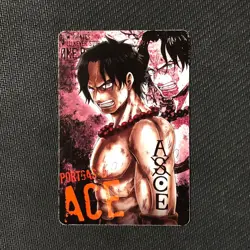 S0484 Portgas D. Ace 006 Japanese One Piece Memorial Log Card Bandai - Image 1