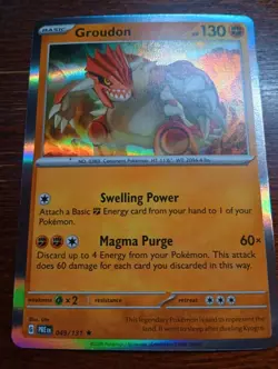 Groudon 049/131 Sv: Prismatic Evolutions Holo pokemon card - Image 1