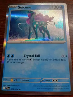 Suicune 026/094 Me02: Phantasmal Flames Holo Pokemon card - Image 1