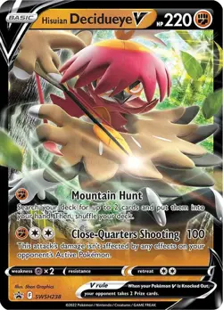 Hisuian Decidueye V Promo SWSH: Sword & Shield Promo Cards SWSH238 NM - Image 1