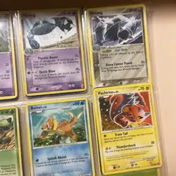 Pokemon TCG Binder Page With 9 Various Cards From The 2000’s One Japanese Card - Image 3