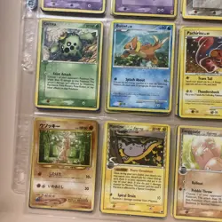 Pokemon TCG Binder Page With 9 Various Cards From The 2000’s One Japanese Card - Image 5