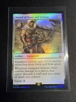 MTG - Sword of Feast and Famine, Assassin's Creed, Magic the Gathering, Foil 99 - Image 1