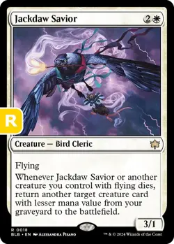 MTG Jackdaw Savior BloomBurrow Rare Creature Bird Cleric NM - Image 1