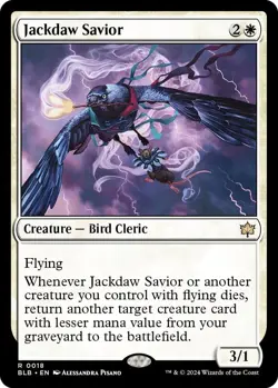 MTG Jackdaw Savior BloomBurrow Rare Creature Bird Cleric NM - Image 2