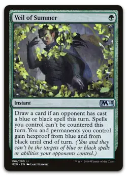 Veil of Summer #198 (NM) Core Set 2020 M20 Magic MTG - Image 1