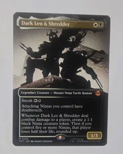 MTG - Dark Leo and Shredder - Borderless - Teenage Mutant Ninja Turtles - Image 1