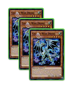 Yugioh! Galaxy War Drake DUAD-EN097 (Super Rare) 1st Ed 3x - Image 1