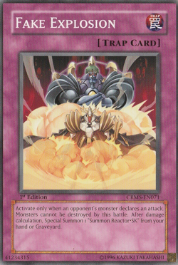 YUGIOH Fake Explosion Crimson Crisis CRMS-EN071 Common 1st Edition LP - Image 1
