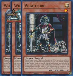 Yugioh! 3x Wightlord MP25-EN187 Ultra Rare 1st Ed NM - Image 1