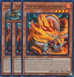 Yugioh! 3x Tenpai Dragon Chundra MP25-EN184 Ultra Rare 1st Ed NM - Image 1