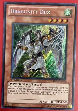 Yugioh Dragunity Dux HA03-EN031 - Secret Rare 1st Edition - Image 1