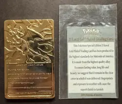 Pokemon - Charizard Burger King Gold Plated Card w/Cert - Image 2