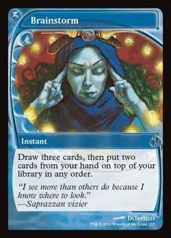 [1x] Brainstorm - Future Frame Near Mint, English Mystery Booster 2 MTG Magic - Image 1