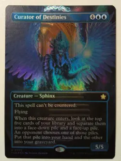 Curator of Destinies *Borderless FOIL Rare* Magic MtG x1 Foundations - Image 1
