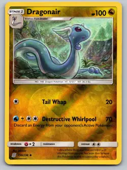 Dragonair 150/236 Uncommon Unified Minds Pokemon Reverse Holo LP - Image 1