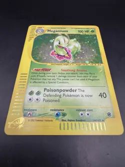 Pokemon TCG Meganium 18/165 Expedition English Pokemon Card Holo Rare 2002 - Image 1