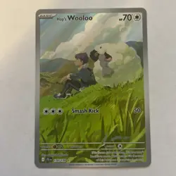 Pokemon TCG Hop's Wooloo 170/159 Sv09: Journey Together IR Holo Card - Image 1